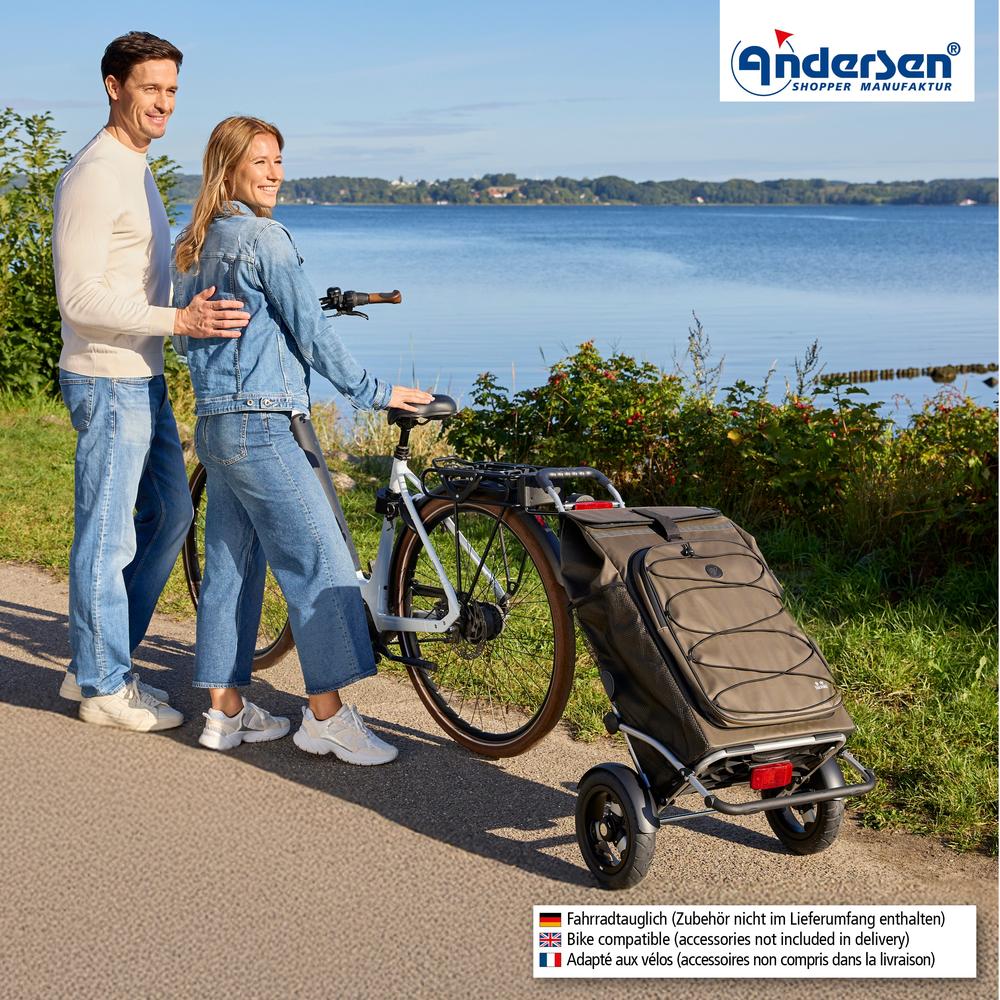 Andersen Royal Shopper Plus FADO 3.0 Luftdekk med kulelager 74 Liter Oliven-Trillevogn-BagBrokers