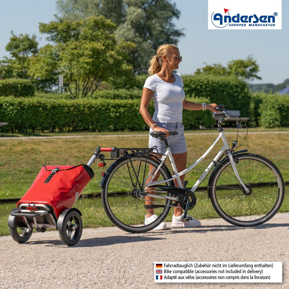 Andersen Tura Shopper ORTLIEB 29 cm Luftdekk med kulelager 49 Liter Rød-Trillevogn-BagBrokers