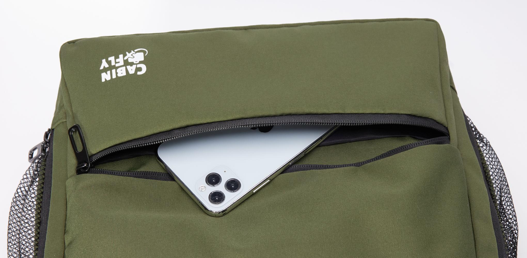 CabinFly Aircruiser Backpack with wheels 40x30x20 cm Green-Ryggsekker-BagBrokers