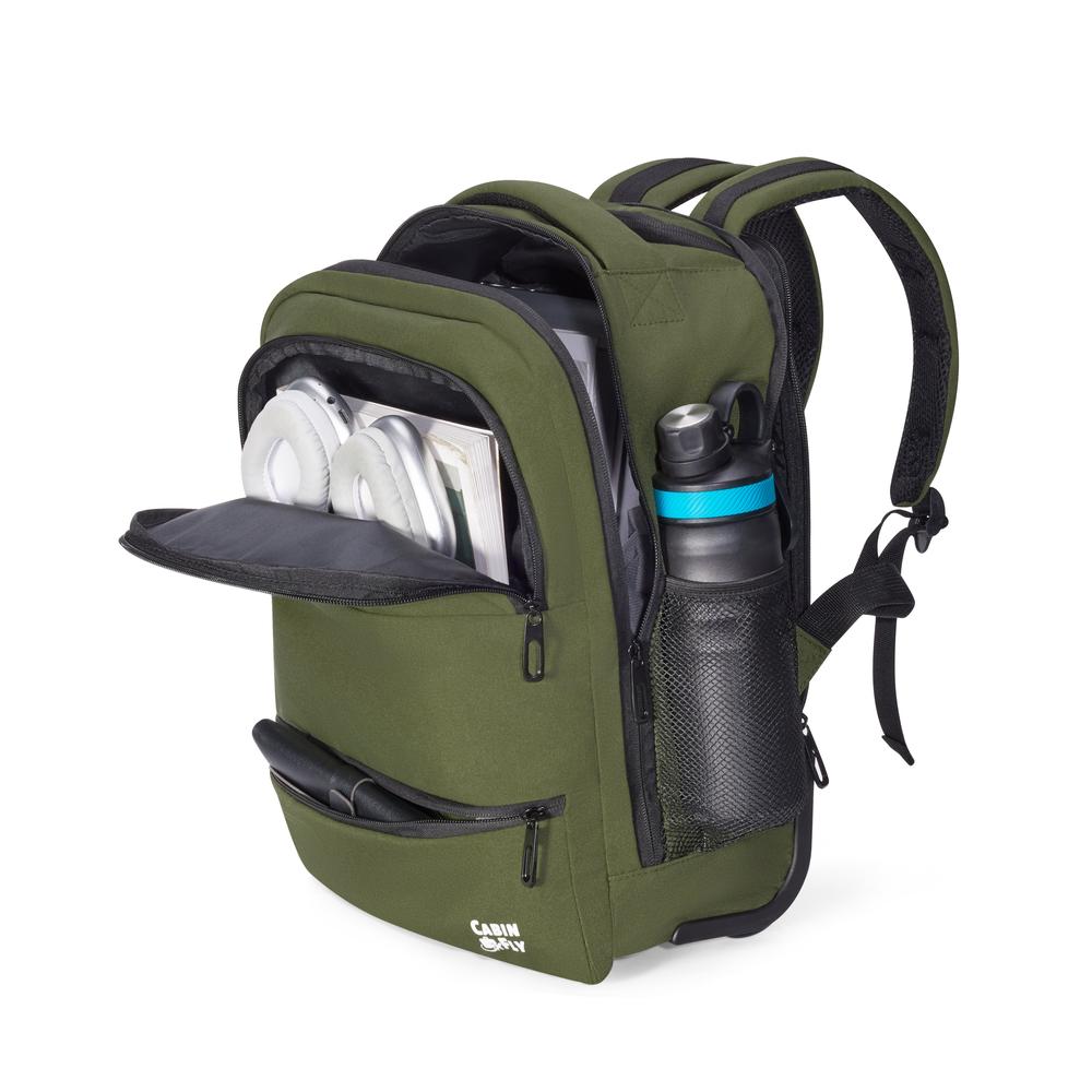CabinFly Aircruiser Backpack with wheels 40x30x20 cm Green-Ryggsekker-BagBrokers