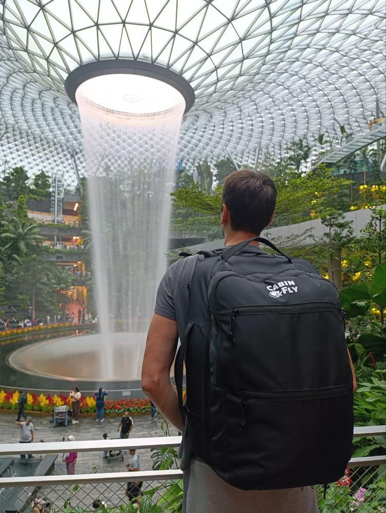 CabinFly maks kabin 55x35x25 cm KLM PC 15" Svart-Ryggsekker-BagBrokers