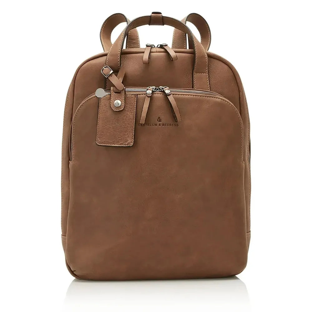 Castelijn & Beerens Carisma Pc-Ryggsekk i skinn 15,6" RFID Cognac-Ryggsekker-BagBrokers