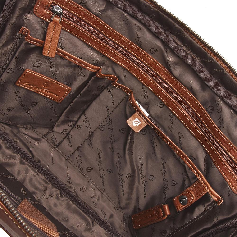Castelijn & Beerens Firenze Pc-veske 1 hovedrom 15,6" RFID Lys brun-Veske-BagBrokers