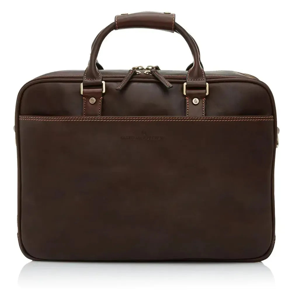 Castelijn & Beerens Verona Pc-veske med 2 rom 15,6" RFID Mocca-Veske-BagBrokers