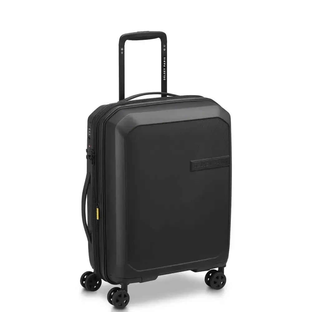 Delsey Anvers utvidbar kabinkoffert 55 cm Black-Harde kofferter-BagBrokers