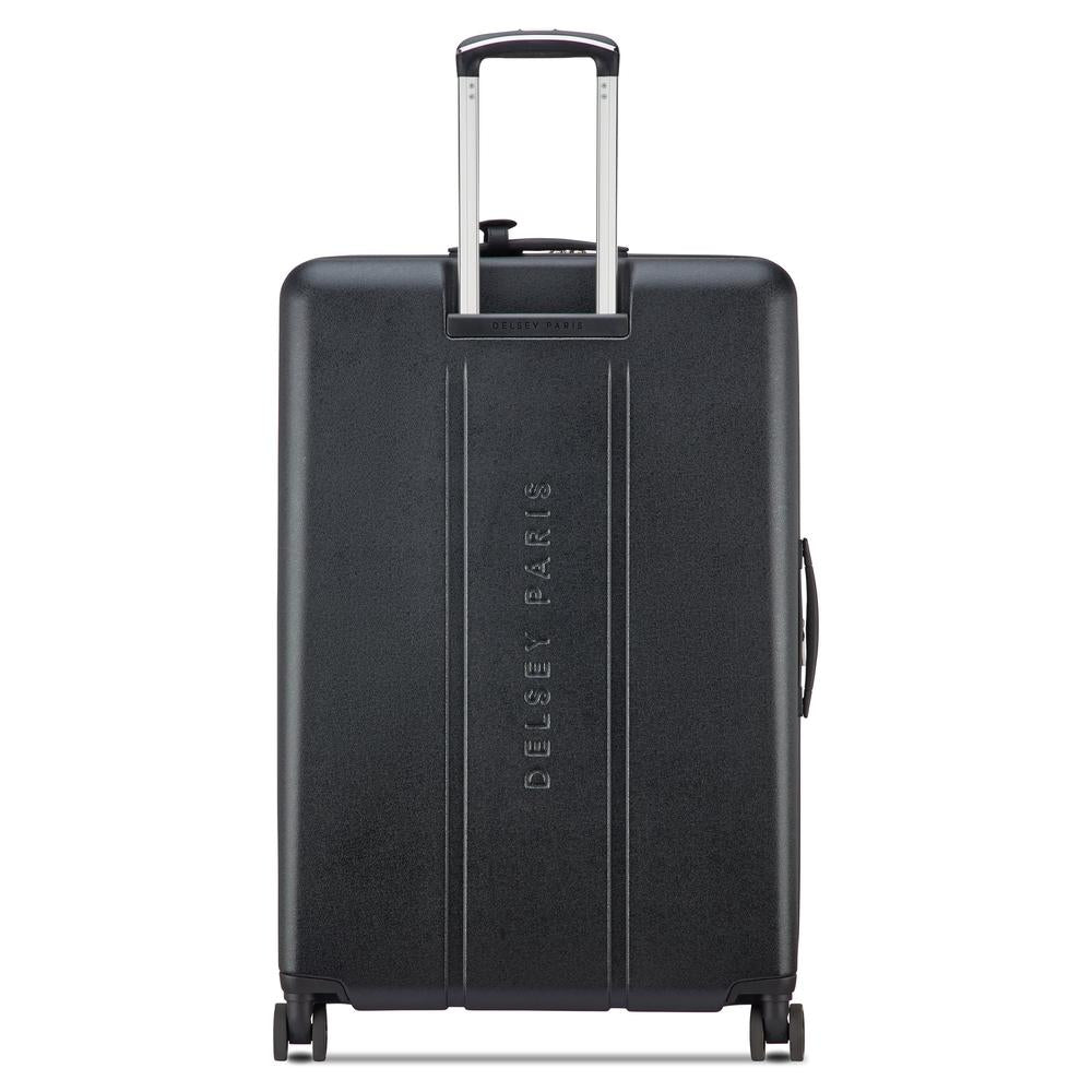 Delsey Cadence utvidbar ekstra stor koffert 81 cm Black/Silver-Harde kofferter-BagBrokers