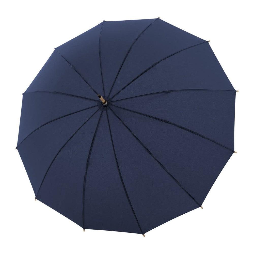 Doppler Nature Long Bamboo 12 spiler Deep Blue-Paraplyer-BagBrokers