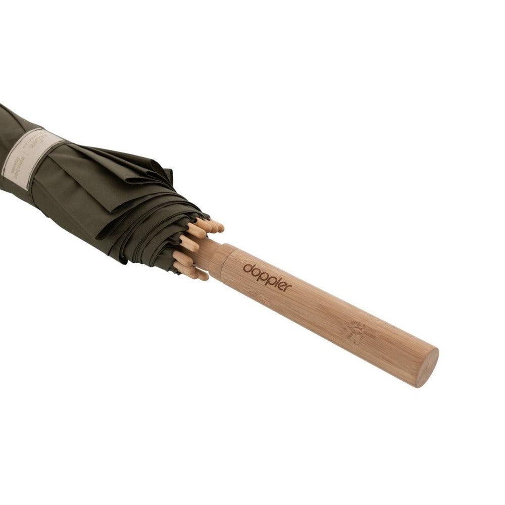 Doppler Nature Long Bamboo 12 spiler Deep Olive-Paraplyer-BagBrokers