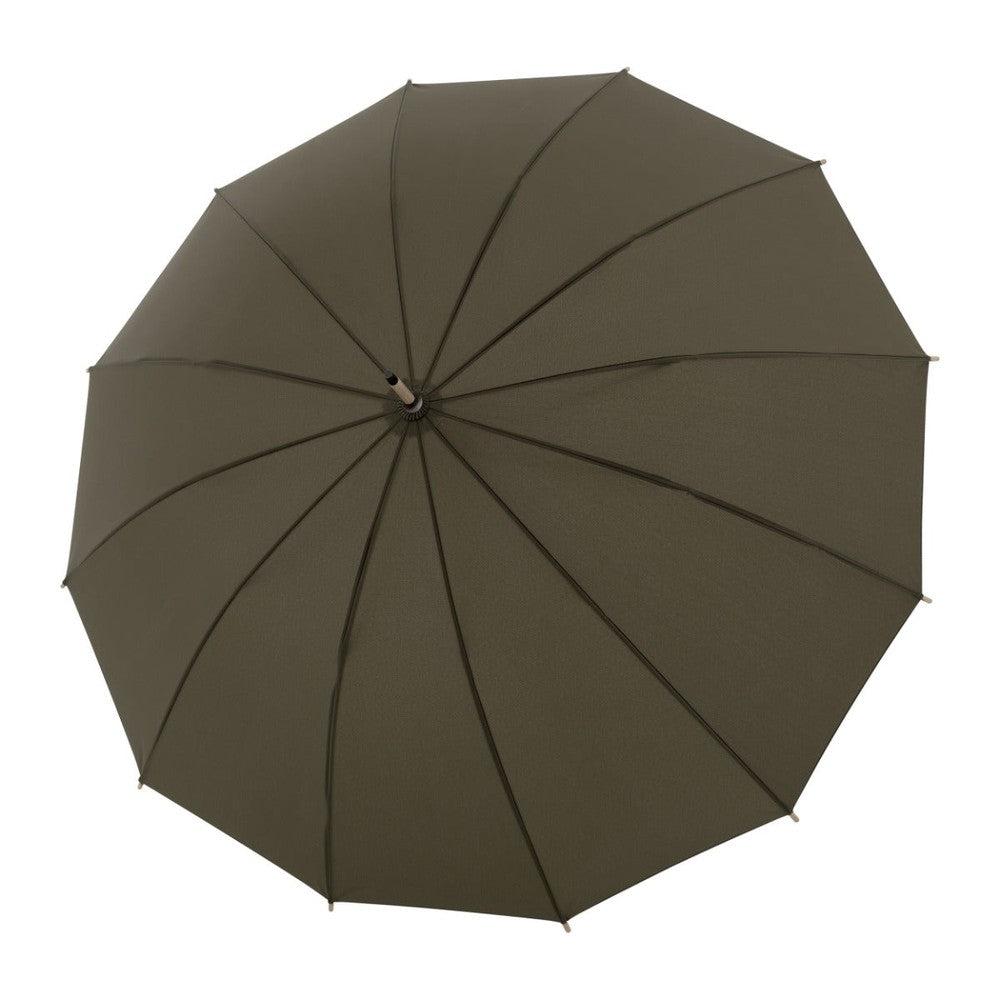 Doppler Nature Long Bamboo 12 spiler Deep Olive-Paraplyer-BagBrokers