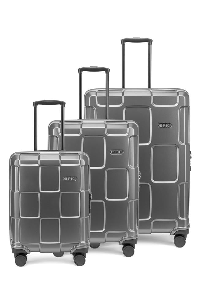 Epic Crate Solid koffertsett StealthGREY-Harde kofferter-BagBrokers