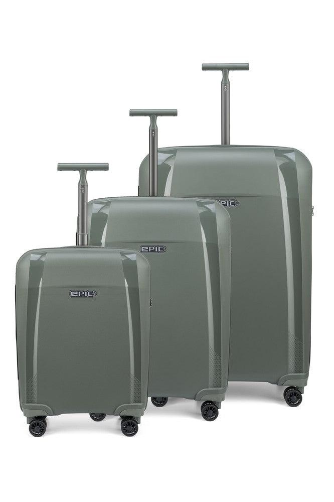 Epic Phantom SL Sett med harde trillekofferter 55+66+76 cm IvyGREEN-Harde kofferter-BagBrokers