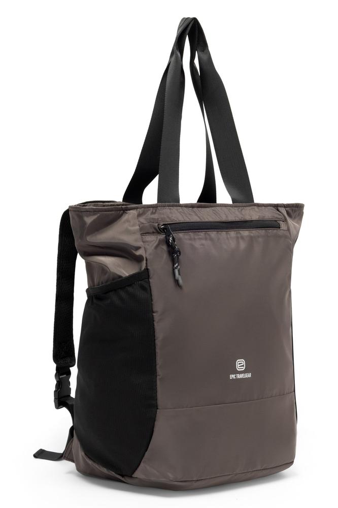Epic XPAK Flight Sammenleggbar Tote Ryggsekk 24 liter Brun-Veske-BagBrokers