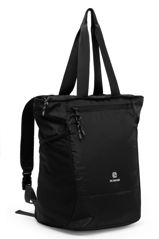Epic XPAK Flight Sammenleggbar Tote Ryggsekk 24 liter Svart-Veske-BagBrokers