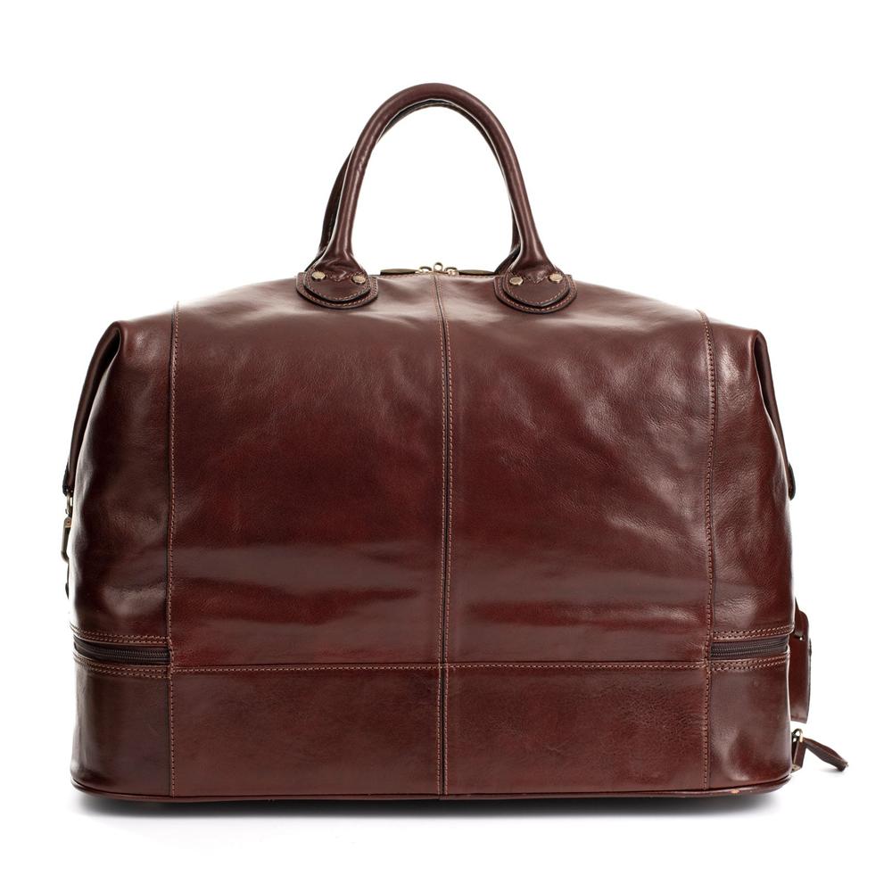 Gianni Conti Skinn reisebag i eksklusivt italiensk kalveskinn Brun-Bagger-BagBrokers