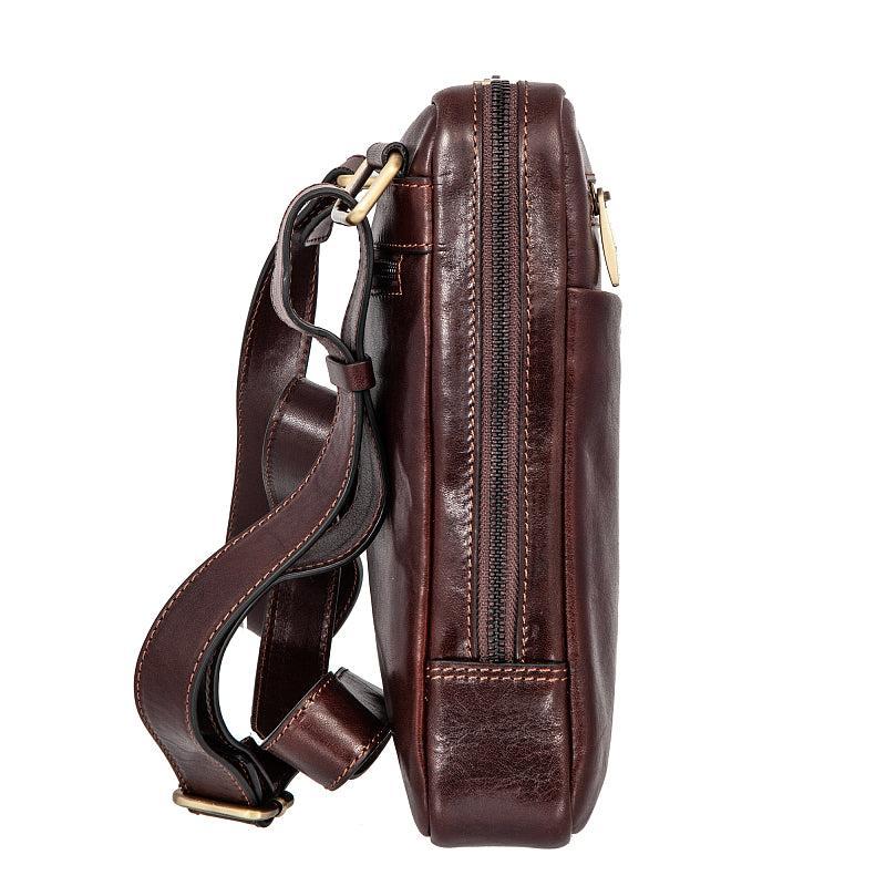 Gianni Conti Skulderveske i skinn Mørkebrun-Veske-BagBrokers