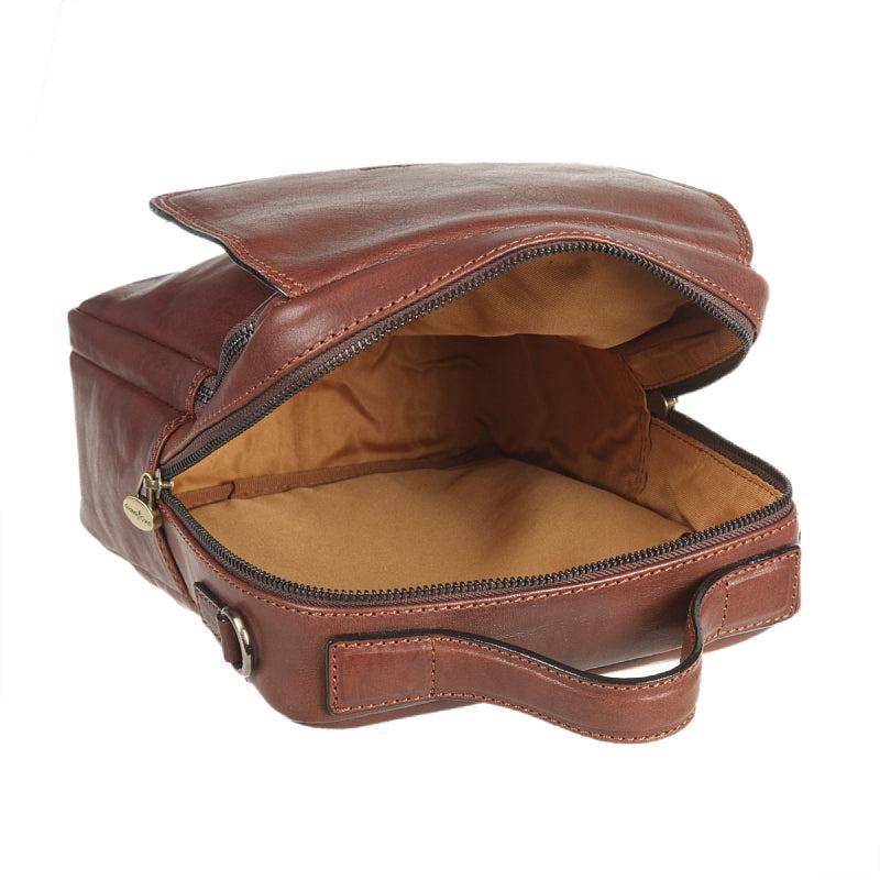 Gianni Conti Skulderveske i skinn Mørkebrun-Veske-BagBrokers