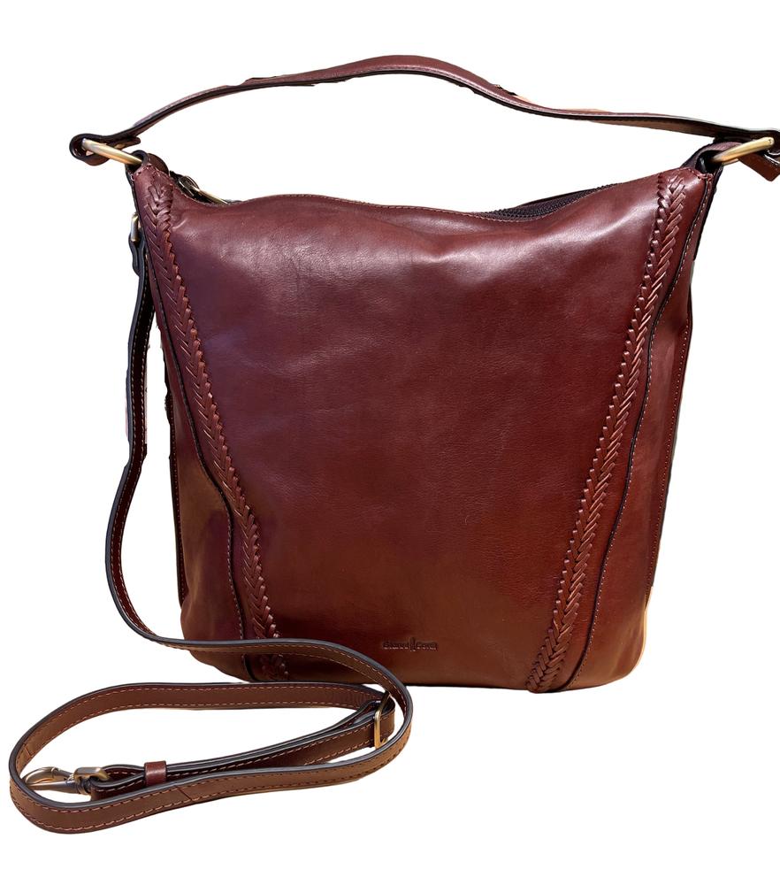 Gianni Conti Tote bag i skinn Mørkebrun-Veske-BagBrokers