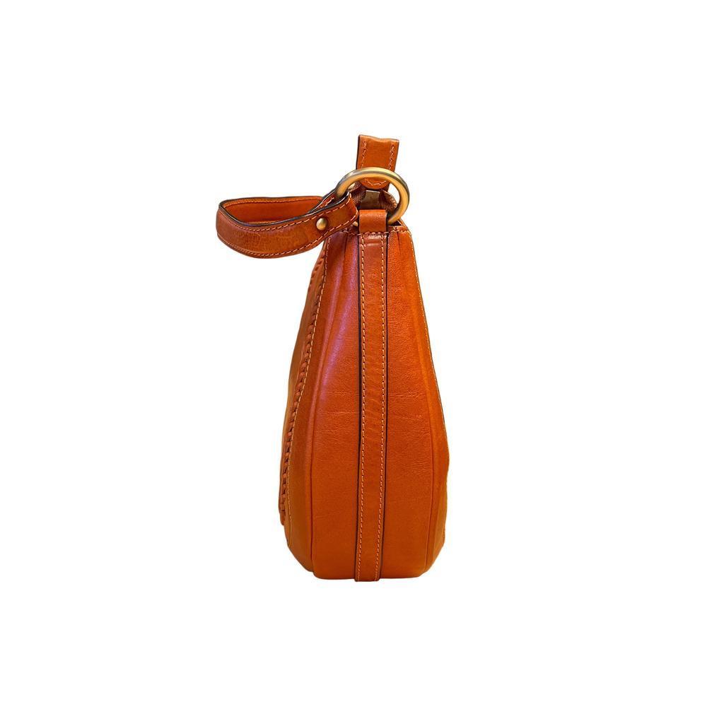 Gianni Conti italiensk skulderveske i skinn Lysebrun-Veske-BagBrokers