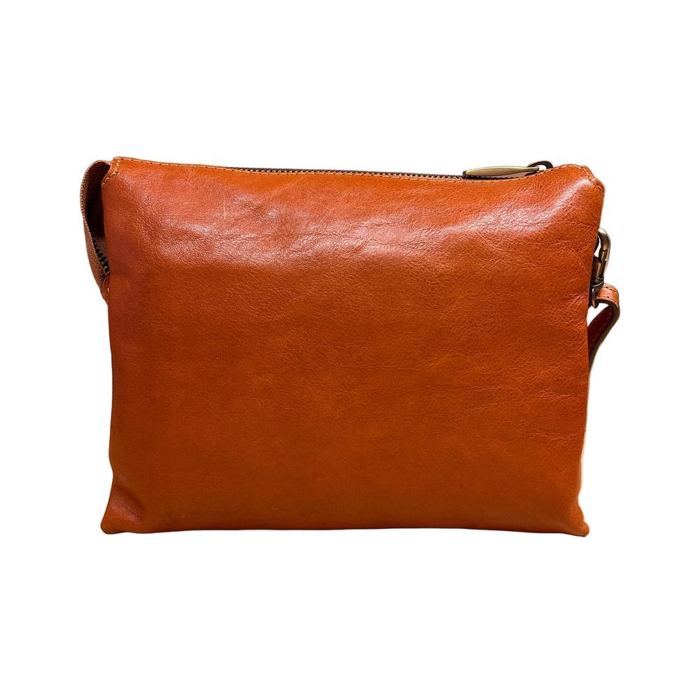 Gianni Conti italiensk skulderveske i skinn Lysebrun-Veske-BagBrokers