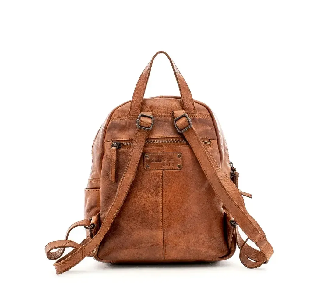 Gianni Conti liten ryggsekk i skinn Lysebrun-Sekk-BagBrokers