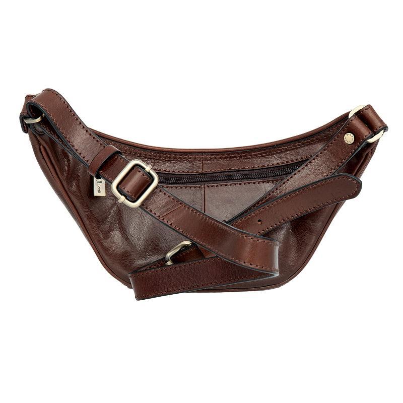 Gianni Conti midjeveske i eksklusivt italiensk kalveskinn Brown