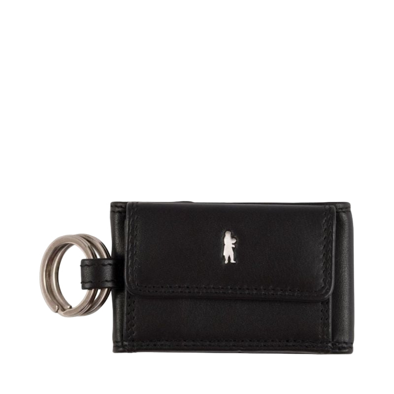 Gianni Conti nøkkelpung med myntlomme Svart-Lommebok/ Kortholder-BagBrokers