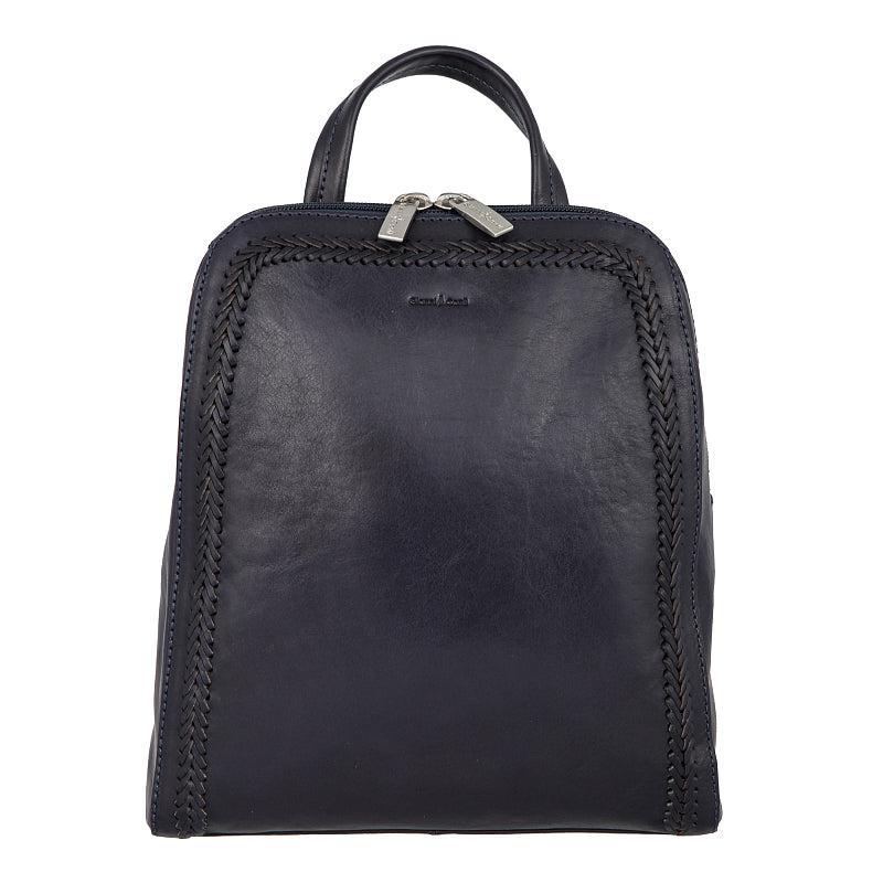Gianni Conti ryggsekk i skinn Mørkeblå-Sekk-BagBrokers