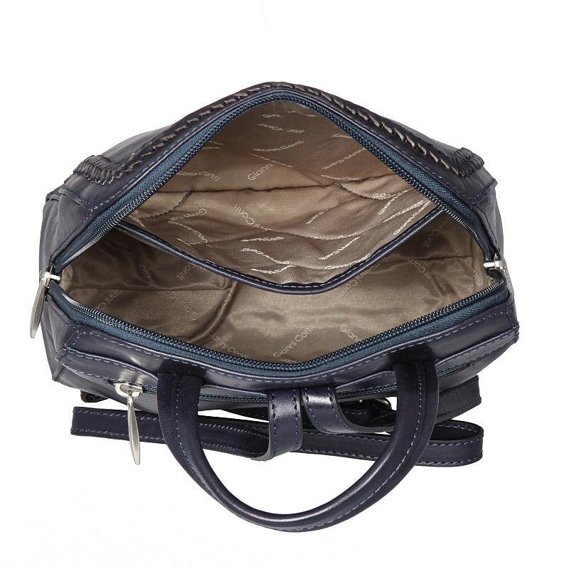 Gianni Conti ryggsekk i skinn Mørkeblå-Sekk-BagBrokers