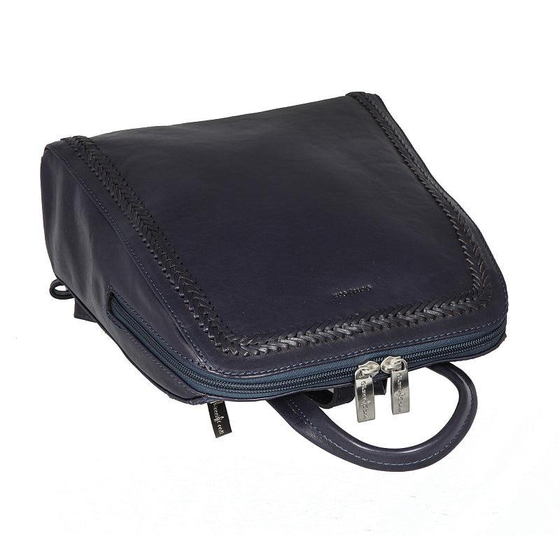 Gianni Conti ryggsekk i skinn Mørkeblå-Sekk-BagBrokers