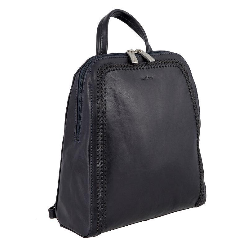 Gianni Conti ryggsekk i skinn Mørkeblå-Sekk-BagBrokers