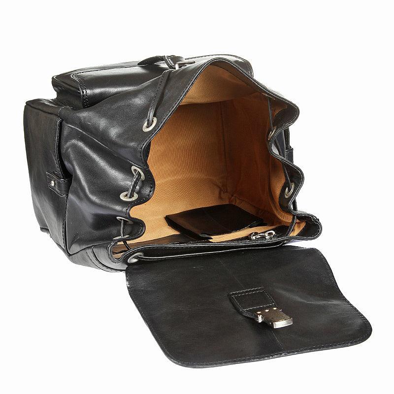 Gianni Conti ryggsekk i skinn Svart-Sekk-BagBrokers