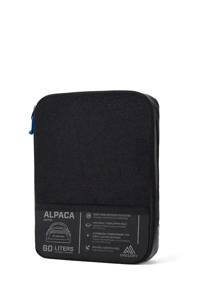 Gregory Alpaca 60 Duffle bag Obsidian Black-Bagger-BagBrokers