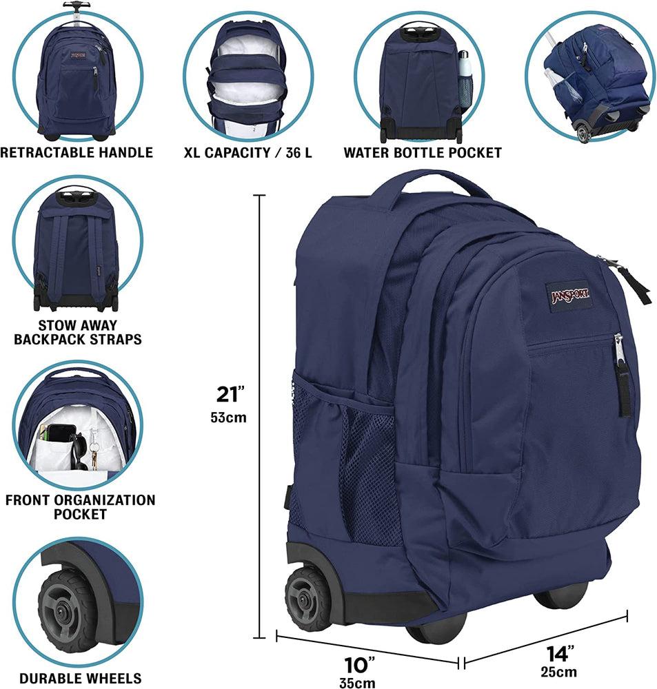 JanSport Driver 8 ryggsekk med hjul Blå-Ryggsekker-BagBrokers