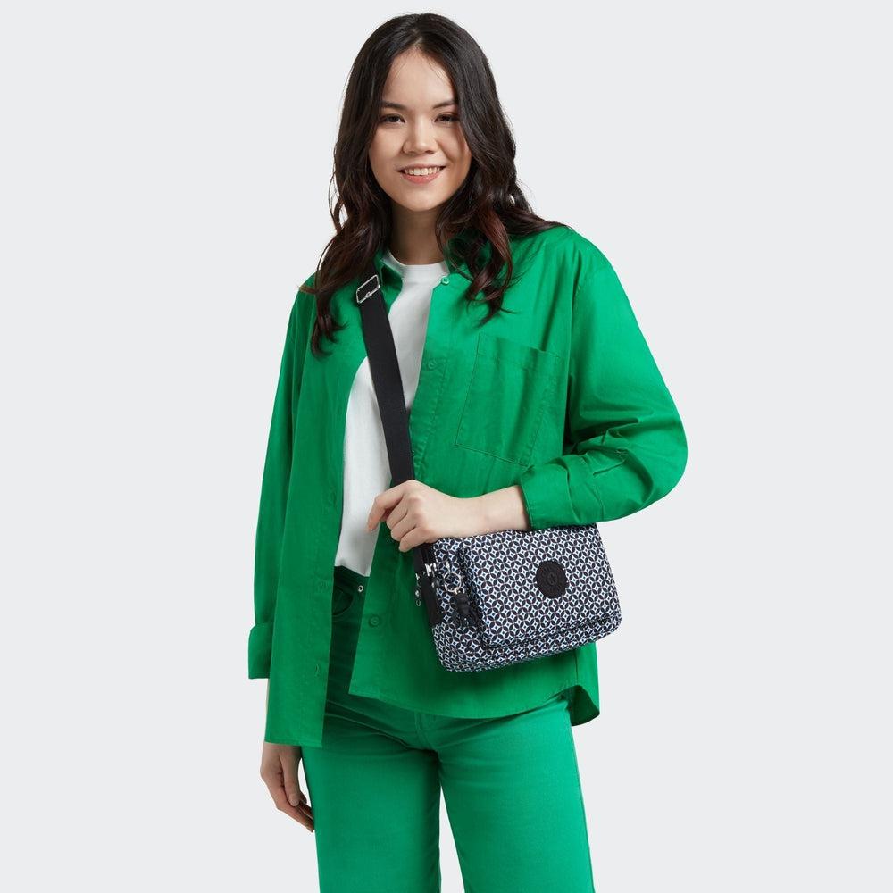 Kipling Abanu Medium Crossbody-veske Blackish Tile-Veske-BagBrokers