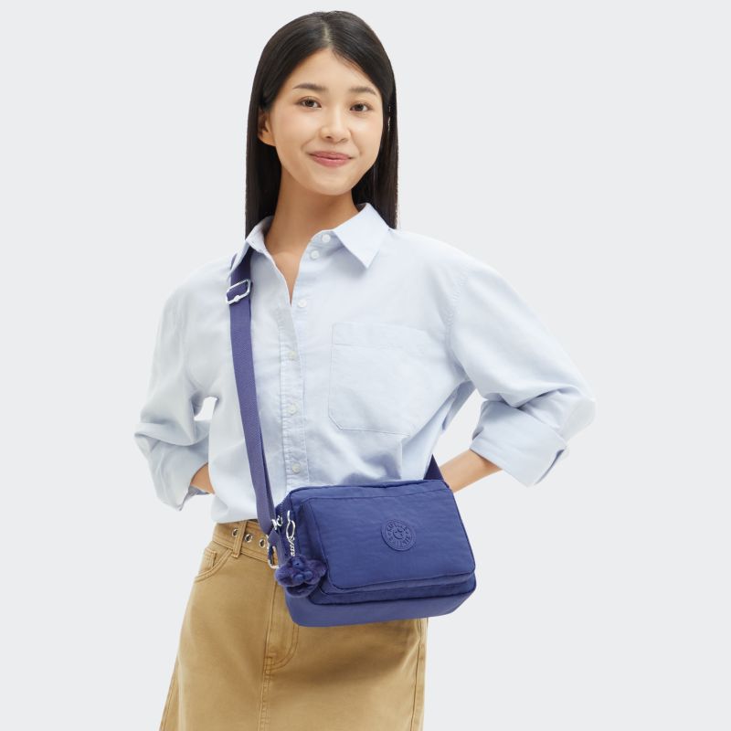 Kipling Abanu Medium Crossbody-veske Ocean Blue-Veske-BagBrokers