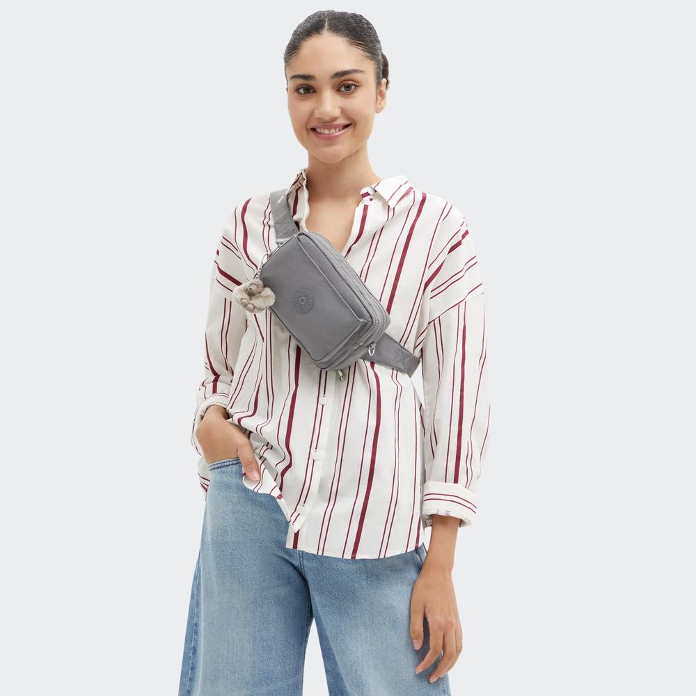 Kipling Abanu Multi mini 2-in-1 Crossbody og midjeveske Inviting Grey-Veske-BagBrokers