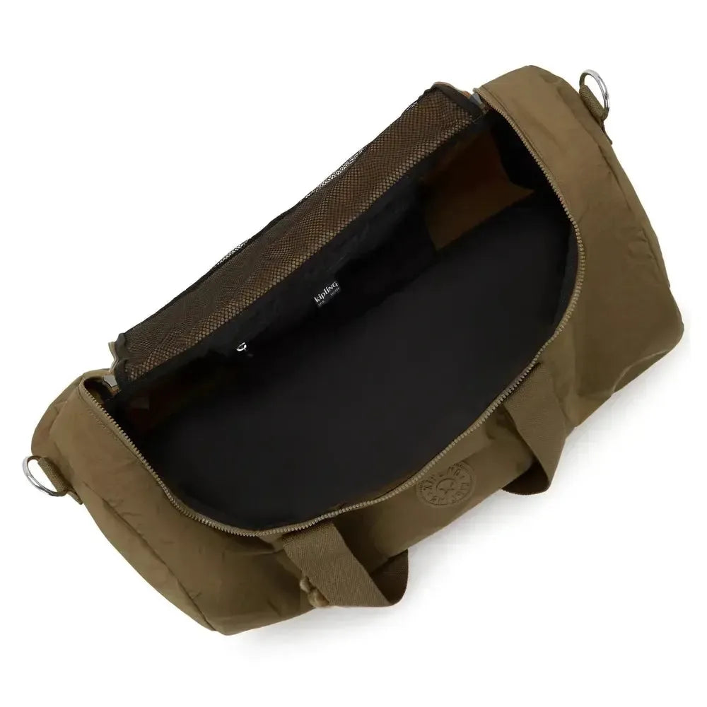 Kipling Argus medium dufflebag Smooth Khaki-bagger-BagBrokers