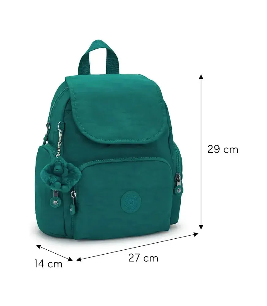 Kipling City Zip liten ryggsekk Outspoken Green-Ryggsekker-BagBrokers