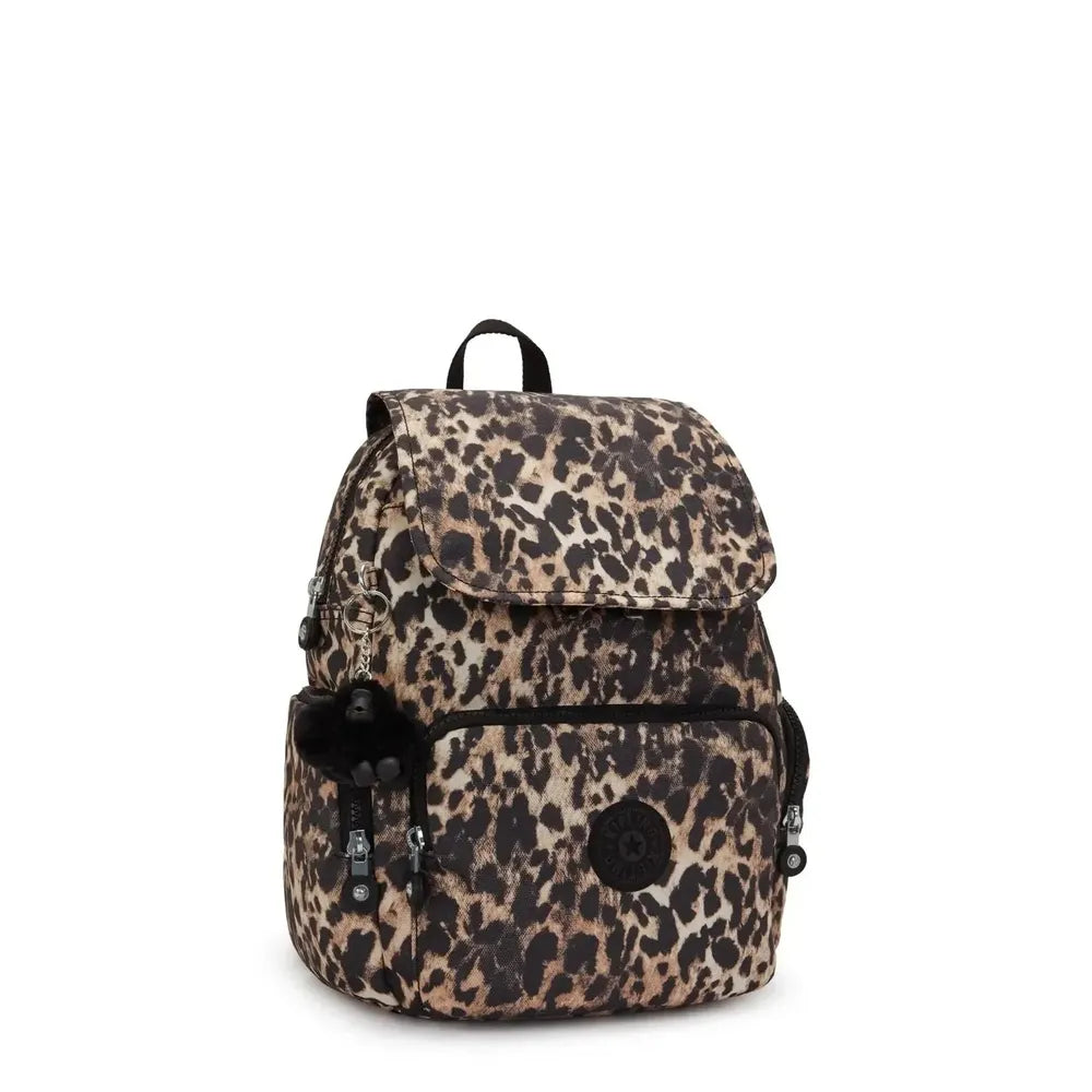 Kipling City Zip liten ryggsekk Wild Leopard-Ryggsekker-BagBrokers