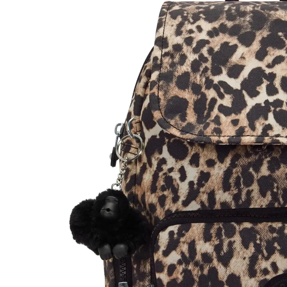 Kipling City Zip liten ryggsekk Wild Leopard-Ryggsekker-BagBrokers