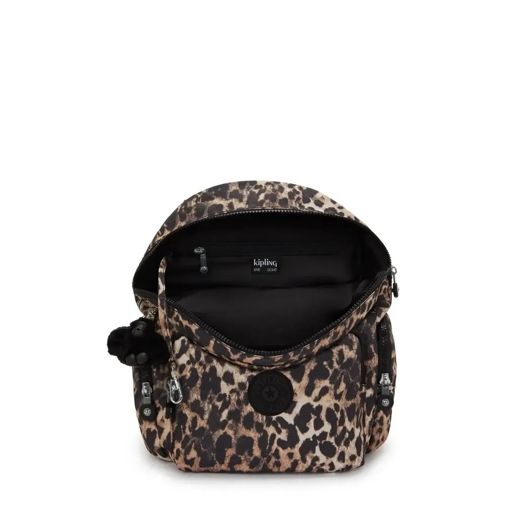Kipling City Zip liten ryggsekk Wild Leopard-Ryggsekker-BagBrokers