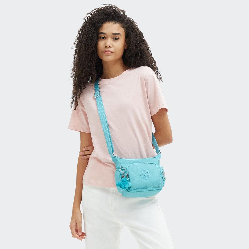 Kipling Gabbie Mini skulderveske Deepest Aqua-Veske-BagBrokers