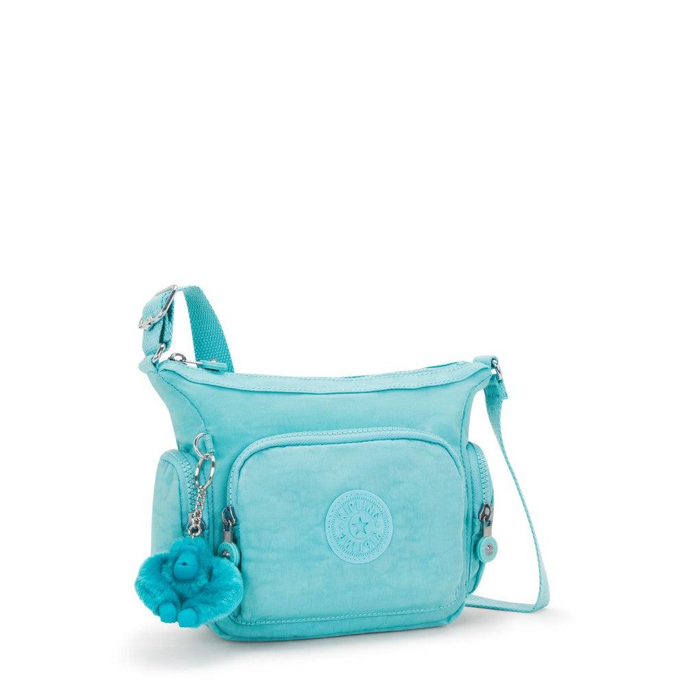 Kipling Gabbie Mini skulderveske Deepest Aqua-Veske-BagBrokers