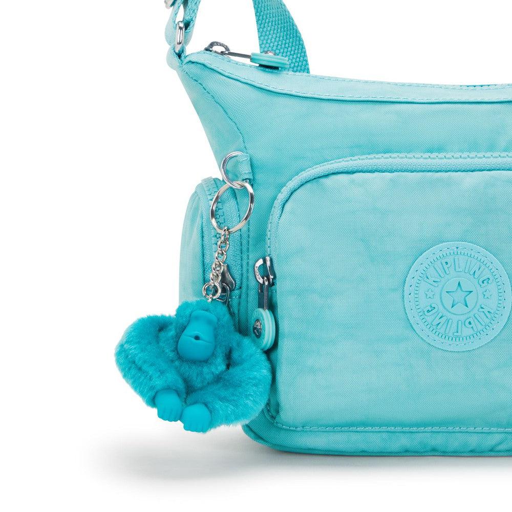 Kipling Gabbie Mini skulderveske Deepest Aqua-Veske-BagBrokers
