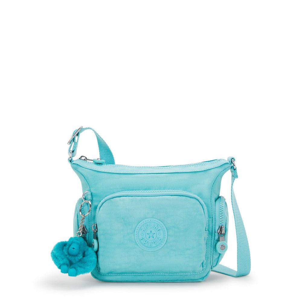 Kipling Gabbie Mini skulderveske Deepest Aqua-Veske-BagBrokers
