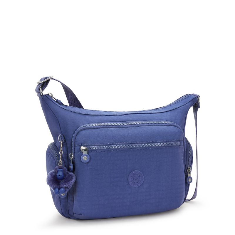Kipling Gabbie medium skulderveske Resort Ocean Blue-Veske-BagBrokers