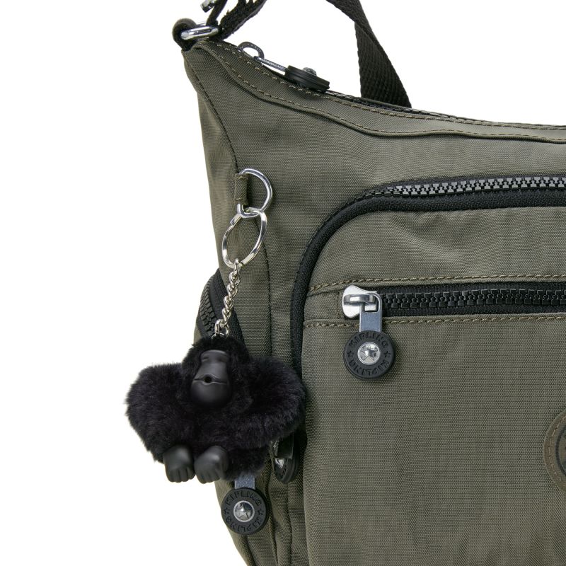 Kipling Gabbie small skulderveske Green Moss-Veske-BagBrokers