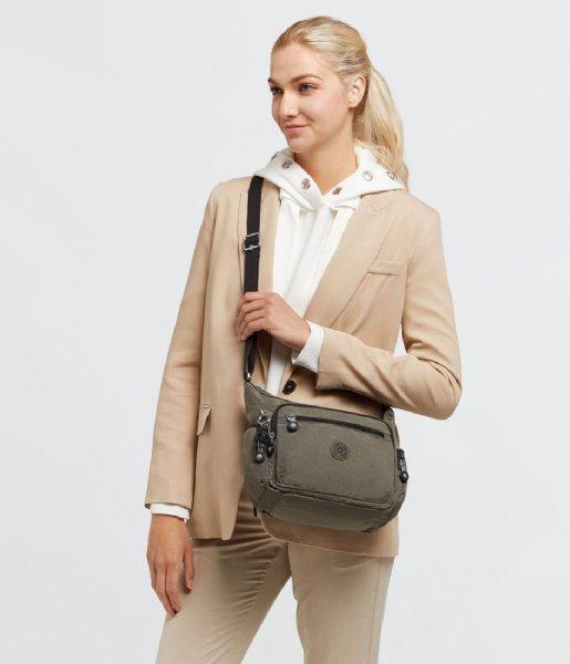 Kipling Gabbie small skulderveske green moss-Veske-BagBrokers