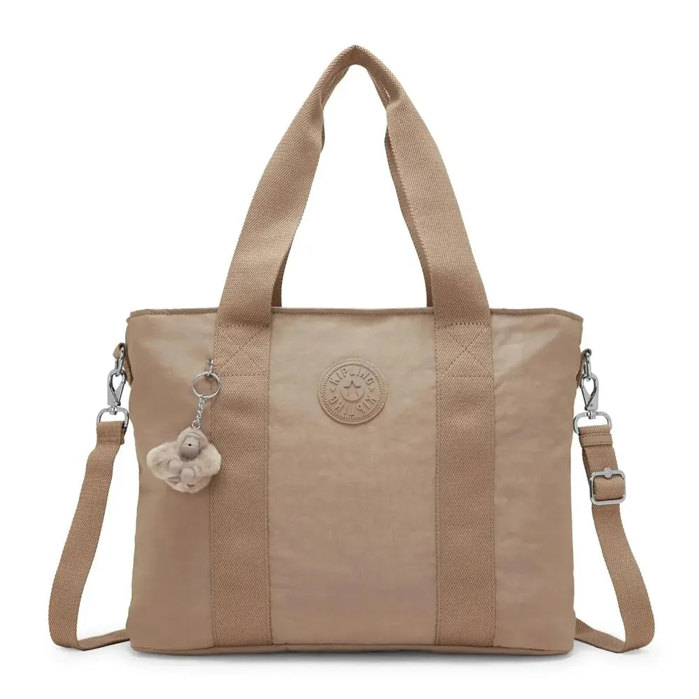 Kipling Minta L Up skulderveske Tan Beige-Veske-BagBrokers