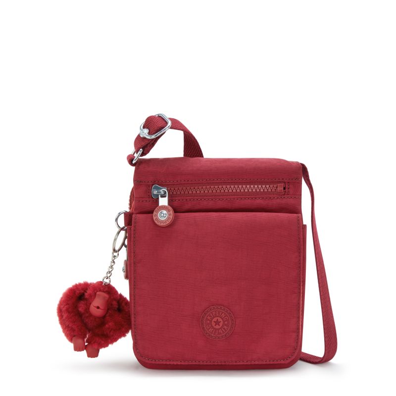 Kipling New Eldorado liten Crossbody-veske Funky Red-Veske-BagBrokers